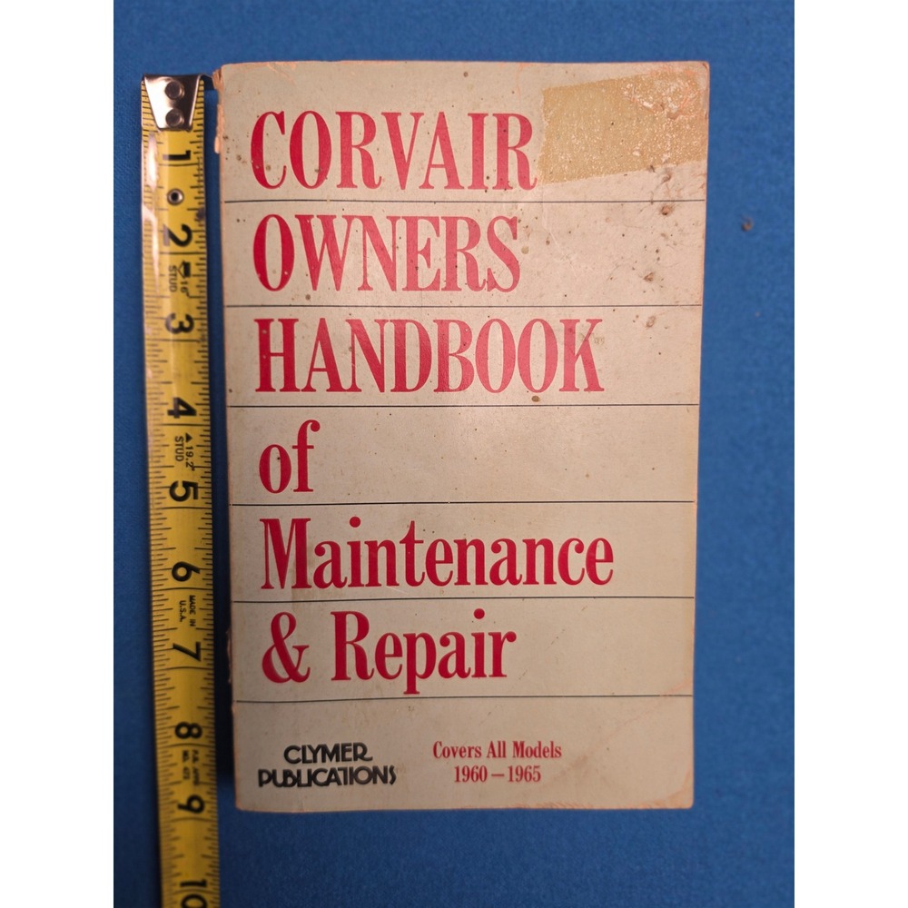 Clymer Corvair Owners Handbook Maintenance Repair 1960-1965 Manual Fair